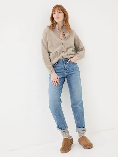 Women Fatface Knitwear Oatmeal Lyanna Cardigan Women Fatface Knitwear Oatmeal Lyanna Cardigan