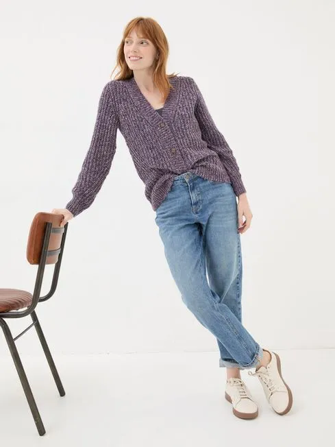 Women Fatface Knitwear Purple Alicia Cardigan Women Fatface Knitwear Purple Alicia Cardigan