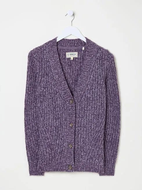 Women Fatface Knitwear Purple Alicia Cardigan Women Fatface Knitwear Purple Alicia Cardigan