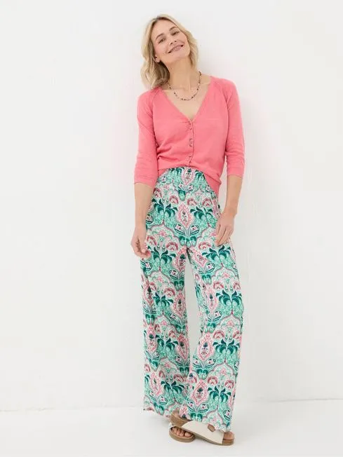 Women Fatface Knitwear Rose Pink Cardigan