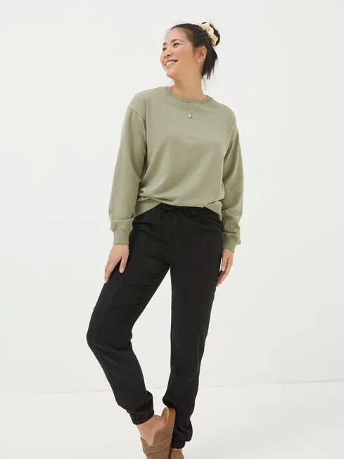 Women Fatface Loungewear Lyme Black Cargo Cuffed Joggers Women Fatface Loungewear Lyme Black Cargo Cuffed Joggers
