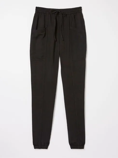 Women Fatface Loungewear Lyme Black Cargo Cuffed Joggers Women Fatface Loungewear Lyme Black Cargo Cuffed Joggers