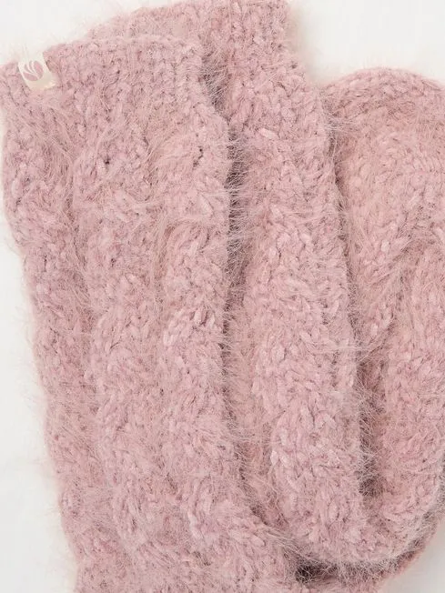 Women Fatface Loungewear Pink Cable Lounge Socks Women Fatface Loungewear Pink Cable Lounge Socks