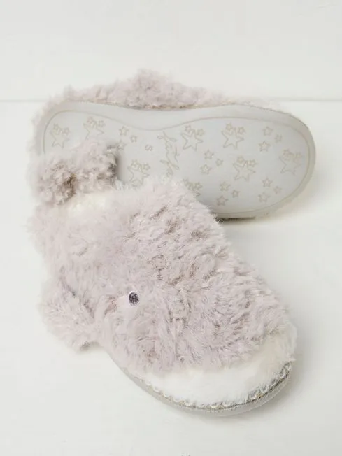 Women Fatface Loungewear Wynn Light Grey Wynn Whale Slippers