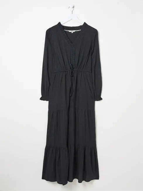 Women Fatface Maxi Dresses Dahlia Black Maxi Dress