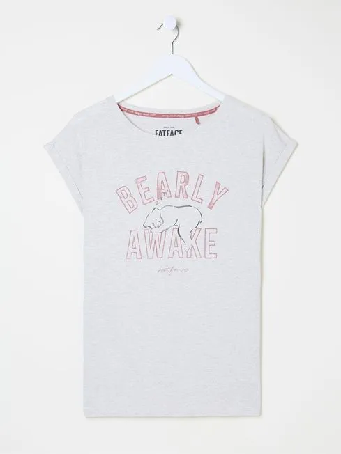 Women Fatface Pajamas and Nightwear Bearly Awake Grey 100 Cotton Pyjama Top Women Fatface Pajamas and Nightwear Bearly Awake Grey 100 Cotton Pyjama Top