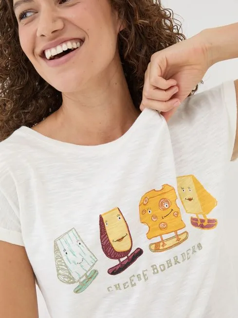 Women Fatface Pajamas and Nightwear Cheese Boarders Ivory Graphic Pyjama Top Women Fatface Pajamas and Nightwear Cheese Boarders Ivory Graphic Pyjama Top