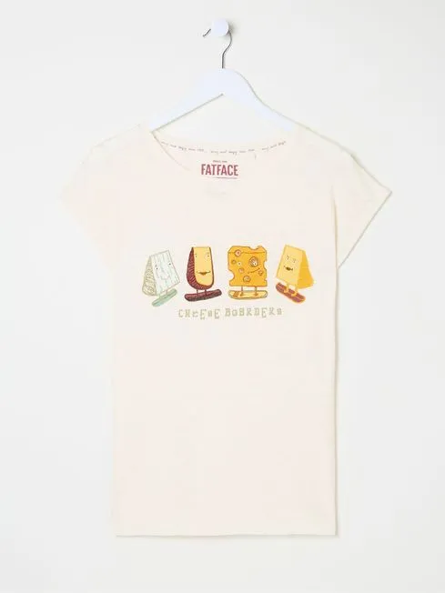 Women Fatface Pajamas and Nightwear Cheese Boarders Ivory Graphic Pyjama Top Women Fatface Pajamas and Nightwear Cheese Boarders Ivory Graphic Pyjama Top