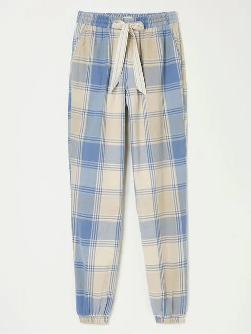 Women Fatface Pajamas and Nightwear Cora Ivory Check Check Pyjama Bottoms
