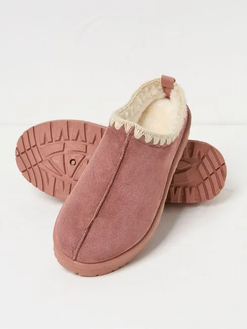 Women Fatface Pajamas and Nightwear Lyra Pink Mule Slippers Women Fatface Pajamas and Nightwear Lyra Pink Mule Slippers