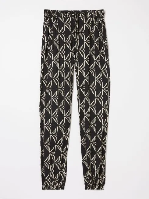 Women Fatface Pants and Leggings Lyme Black Mono Geo Trousers Women Fatface Pants and Leggings Lyme Black Mono Geo Trousers