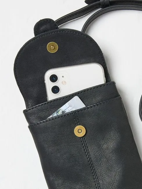 Women Fatface Phone Bags Clara Black Phone Bag Women Fatface Phone Bags Clara Black Phone Bag