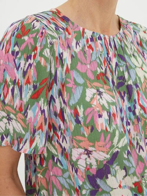Women Fatface Shirts and Blouses Lyndy Green Expressive Floral Blouse Women Fatface Shirts and Blouses Lyndy Green Expressive Floral Blouse