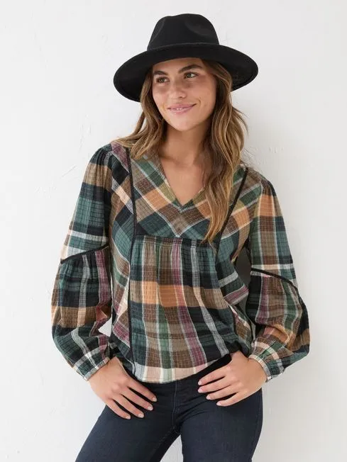 Women Fatface Shirts and Blouses Multi Lara Check Blouse Women Fatface Shirts and Blouses Multi Lara Check Blouse