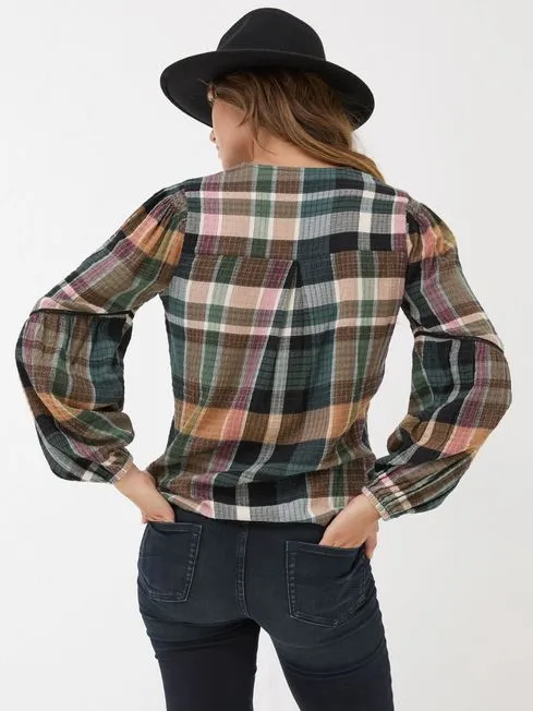 Women Fatface Shirts and Blouses Multi Lara Check Blouse Women Fatface Shirts and Blouses Multi Lara Check Blouse