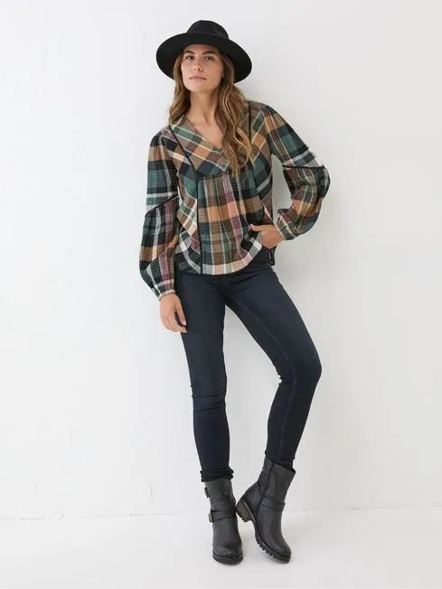Women Fatface Shirts and Blouses Multi Lara Check Blouse Women Fatface Shirts and Blouses Multi Lara Check Blouse