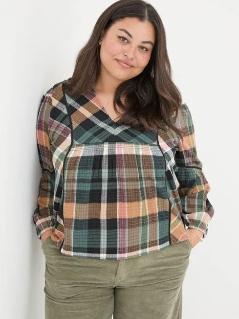 Women Fatface Shirts and Blouses Multi Lara Check Blouse Women Fatface Shirts and Blouses Multi Lara Check Blouse