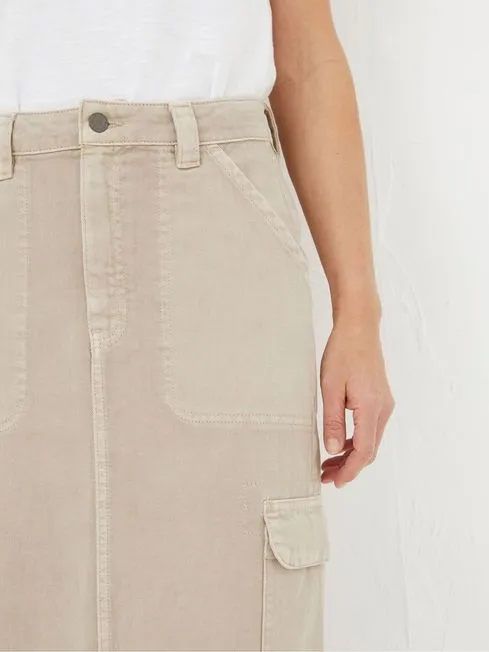 Women Fatface Skirts Candace Natural Cargo Midi Skirt Women Fatface Skirts Candace Natural Cargo Midi Skirt