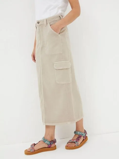 Women Fatface Skirts Candace Natural Cargo Midi Skirt Women Fatface Skirts Candace Natural Cargo Midi Skirt