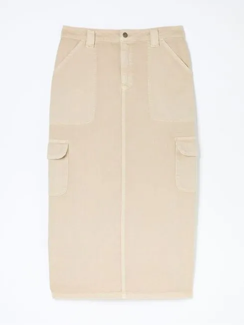 Women Fatface Skirts Candace Natural Cargo Midi Skirt Women Fatface Skirts Candace Natural Cargo Midi Skirt