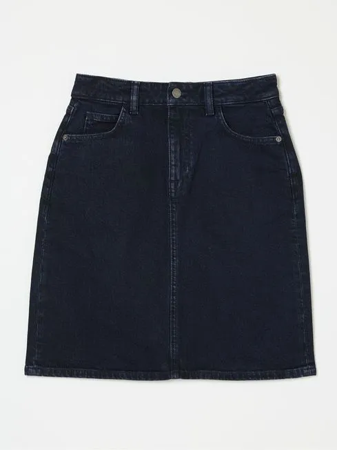 Women Fatface Skirts Hattie Dark Blue Denim Skirt