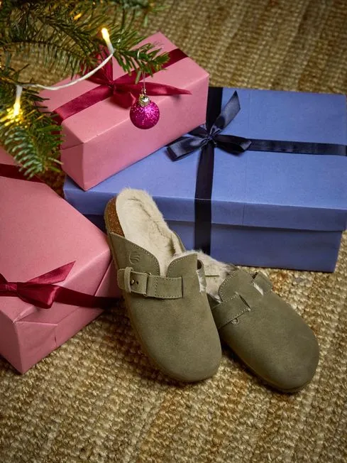 Women Fatface Slippers Elsie Khaki Green House Shoes Women Fatface Slippers Elsie Khaki Green House Shoes