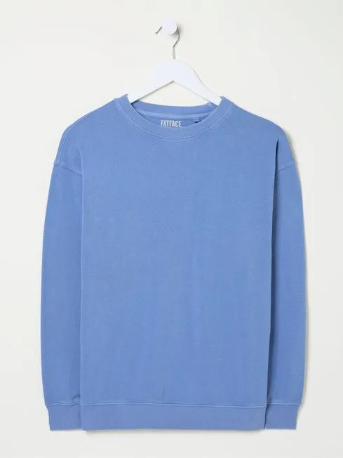 Women Fatface Sweatshirts and Hoodies Georgia Blue Cobalt Crew Sweatshirt