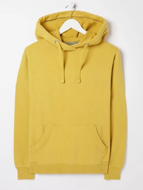 Women Fatface Sweatshirts and Hoodies Yellow Overhead Hoodie