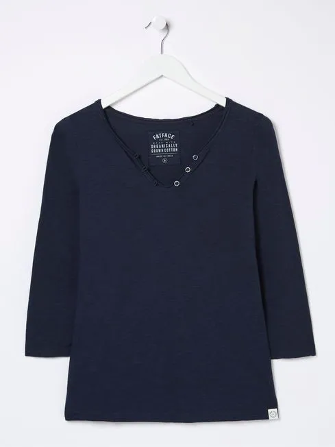 Women Fatface Tops and TShirts Blue Porter TShirt