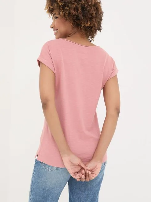 Women Fatface Tops and TShirts Ivy Organic Cotton Blush Pink TShirt
