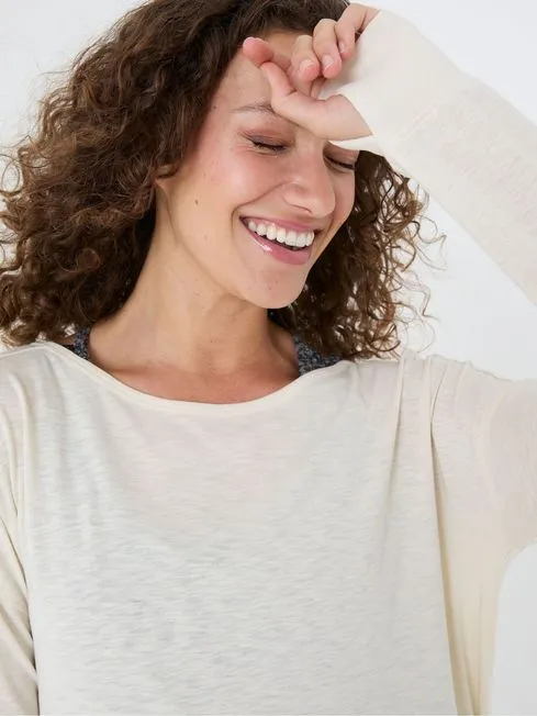 Women Fatface Tops and TShirts Natural Cotton Blend Gio Top
