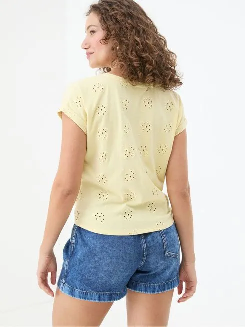 Women Fatface Tops and TShirts Roisin Yellow Tie Front Top Women Fatface Tops and TShirts Roisin Yellow Tie Front Top