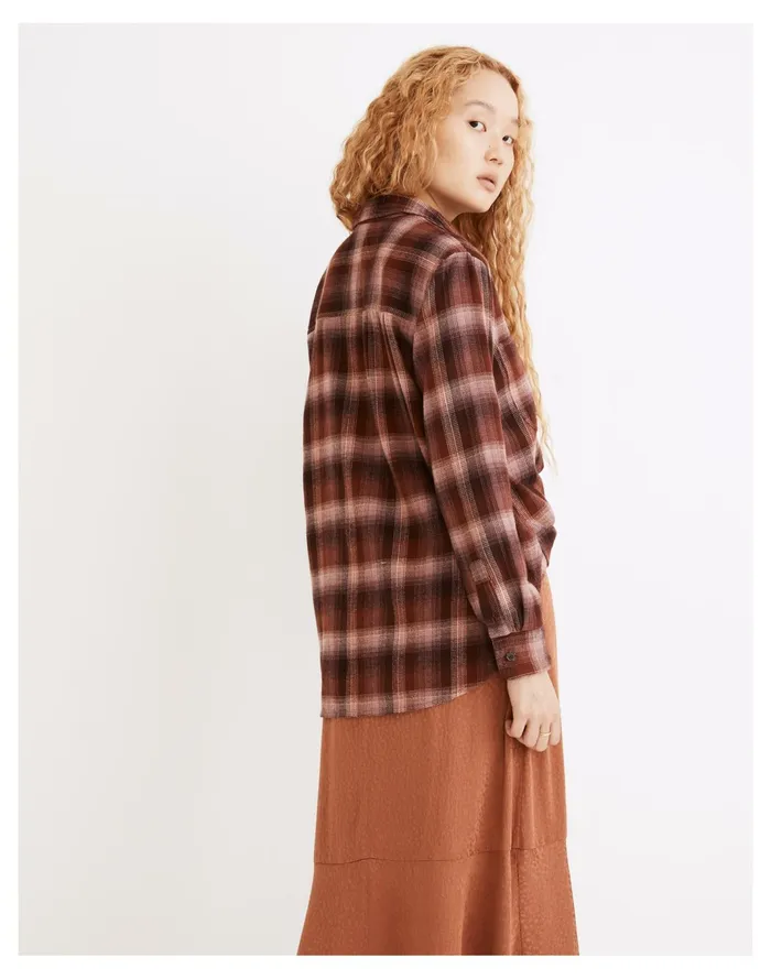 Women Flannel Oversized Ex Boyfriend Swing Shirt In Buffalo Check Faded Fig Madewell Tops and Shirts Women Flannel Oversized Ex Boyfriend Swing Shirt In Buffalo Check Faded Fig Madewell Tops and Shirts