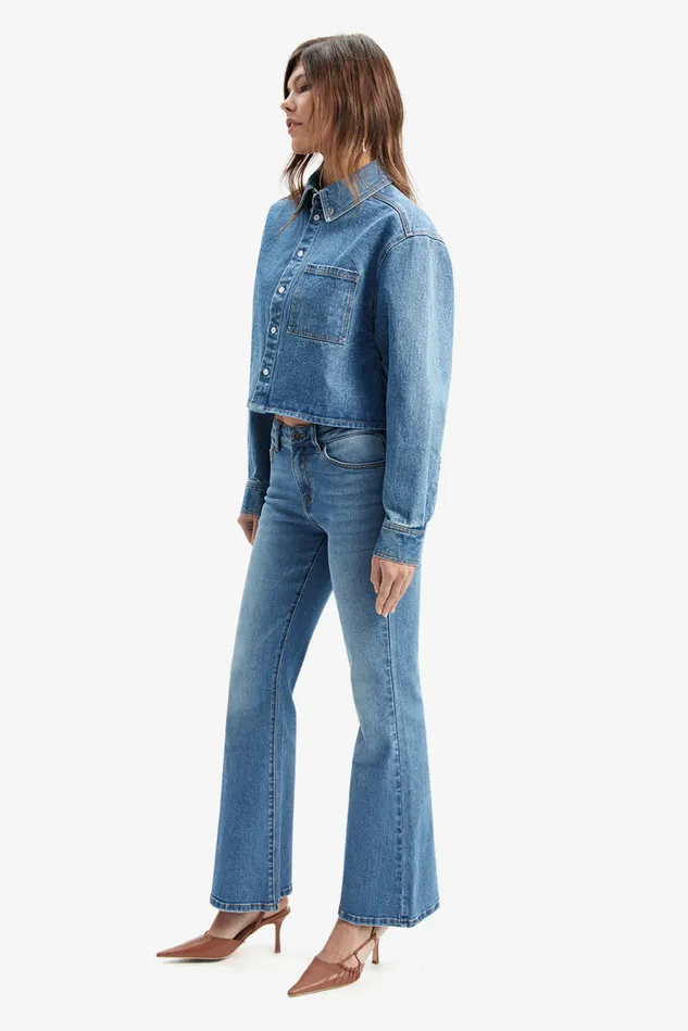 Women Flare Jeans Bardot Daxton Low Boot Leg Jeans In Dark Denim Dark Denim Women Flare Jeans Bardot Daxton Low Boot Leg Jeans In Dark Denim Dark Denim