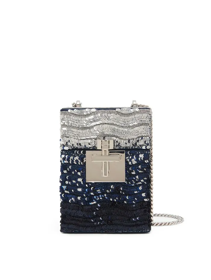 Women For The Bride Oscar De La Renta Ombr Sequin Alibi Top Handle Bag Silverblue