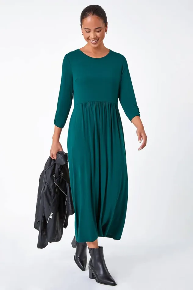 Women Forest Petite Stretch Jersey Midi Dress Roman Dresses