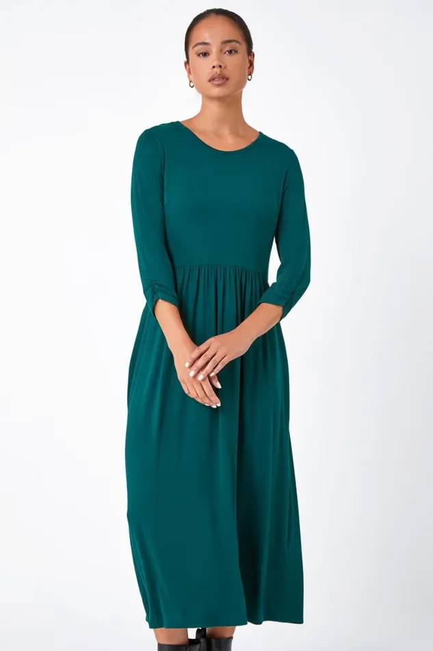 Women Forest Petite Stretch Jersey Midi Dress Roman Dresses