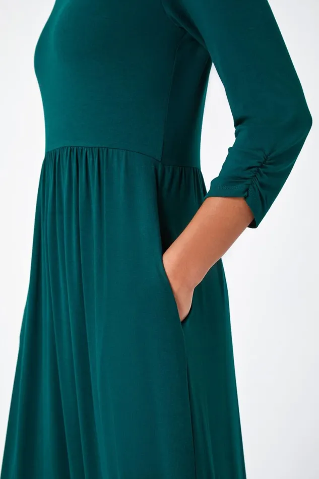 Women Forest Petite Stretch Jersey Midi Dress Roman Dresses