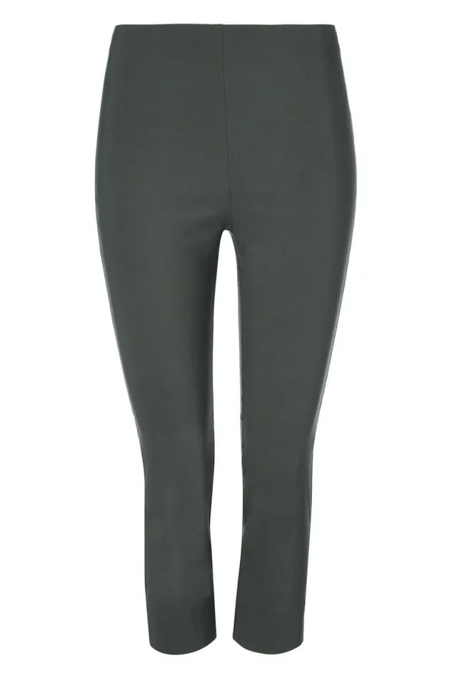 Women Forrest Elastic Waist Stretch Cropped Trousers Roman Coords