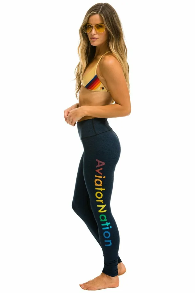 Women FULL LENGTH HIRISE AVIATOR NATION LEGGINGS 8211 NAVY Aviator Nation Leggings
