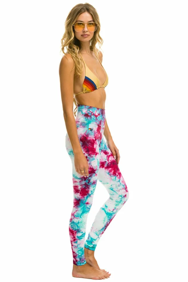 Women FULL LENGTH HIRISE TIE DYE LEGGINGS 8211 TURQUOISE Aviator Nation Leggings Women FULL LENGTH HIRISE TIE DYE LEGGINGS 8211 TURQUOISE Aviator Nation Leggings