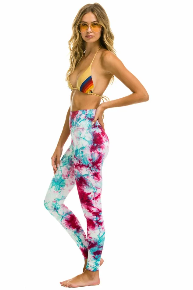 Women FULL LENGTH HIRISE TIE DYE LEGGINGS 8211 TURQUOISE Aviator Nation Leggings Women FULL LENGTH HIRISE TIE DYE LEGGINGS 8211 TURQUOISE Aviator Nation Leggings