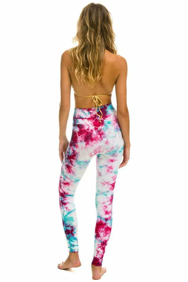 Women FULL LENGTH HIRISE TIE DYE LEGGINGS 8211 TURQUOISE Aviator Nation Leggings Women FULL LENGTH HIRISE TIE DYE LEGGINGS 8211 TURQUOISE Aviator Nation Leggings