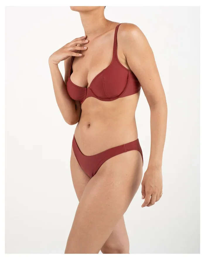 Women GALAMAAR Billie Wire Top Dark Red Madewell Swim Women GALAMAAR Billie Wire Top Dark Red Madewell Swim