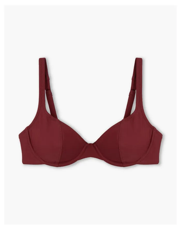 Women GALAMAAR Billie Wire Top Dark Red Madewell Swim Women GALAMAAR Billie Wire Top Dark Red Madewell Swim