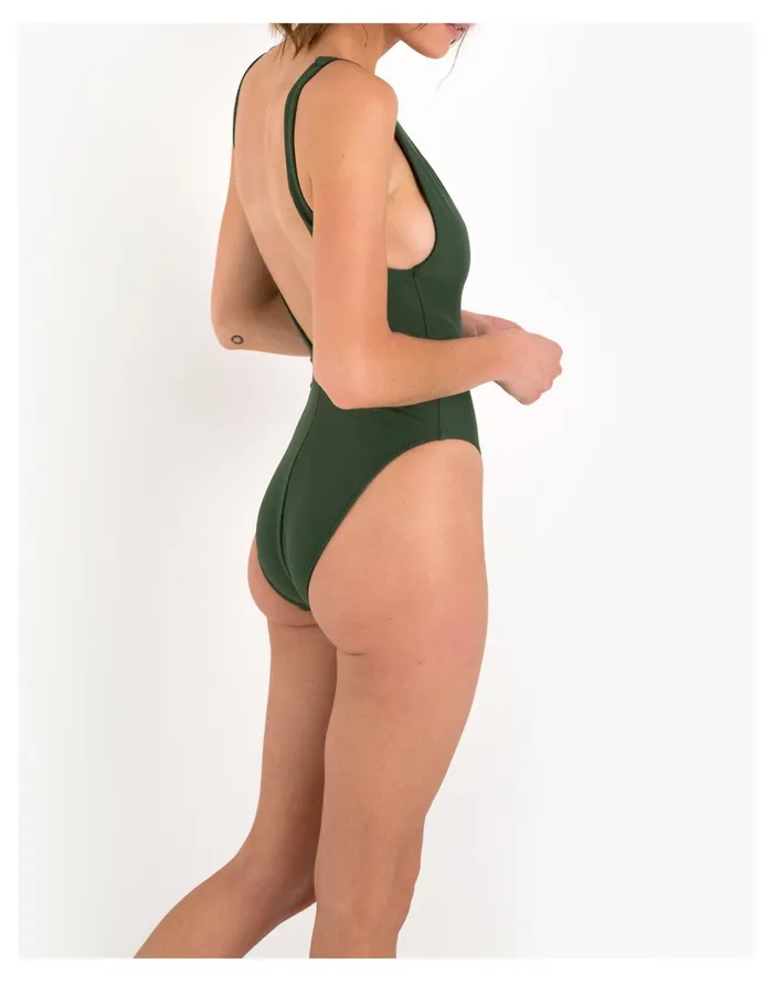 Women GALAMAAR Roe Maillot One Piece Swimsuit Green Madewell Swim Women GALAMAAR Roe Maillot One Piece Swimsuit Green Madewell Swim