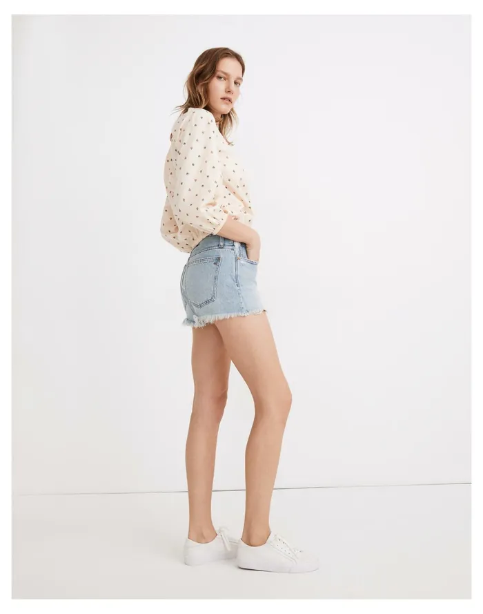 Women Gathered Puff Sleeve Crop Top Sunrise Floral Bone Madewell Tops and Shirts Women Gathered Puff Sleeve Crop Top Sunrise Floral Bone Madewell Tops and Shirts