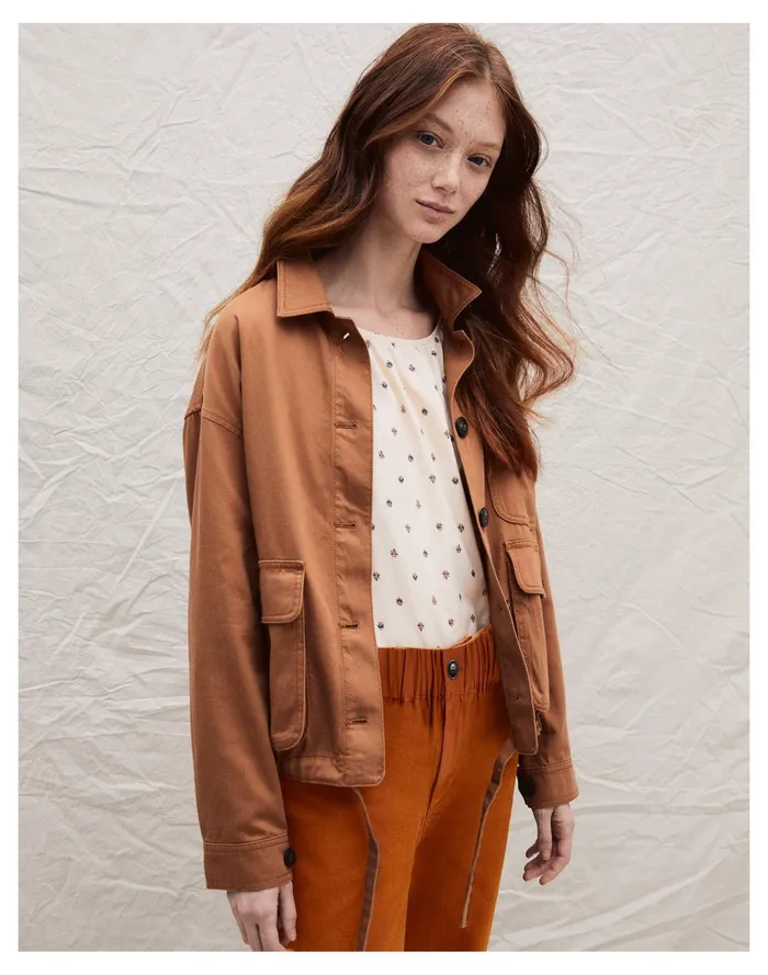 Women Gathered Puff Sleeve Crop Top Sunrise Floral Bone Madewell Tops and Shirts Women Gathered Puff Sleeve Crop Top Sunrise Floral Bone Madewell Tops and Shirts