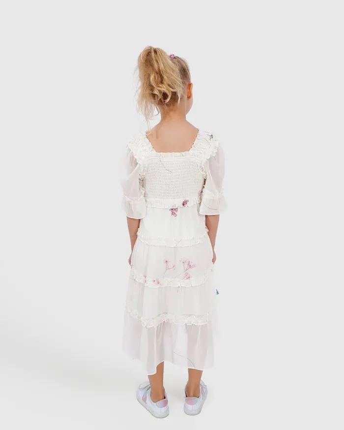 Women Girls Belle and Bloom La Fille Tiered Dress 8211 White