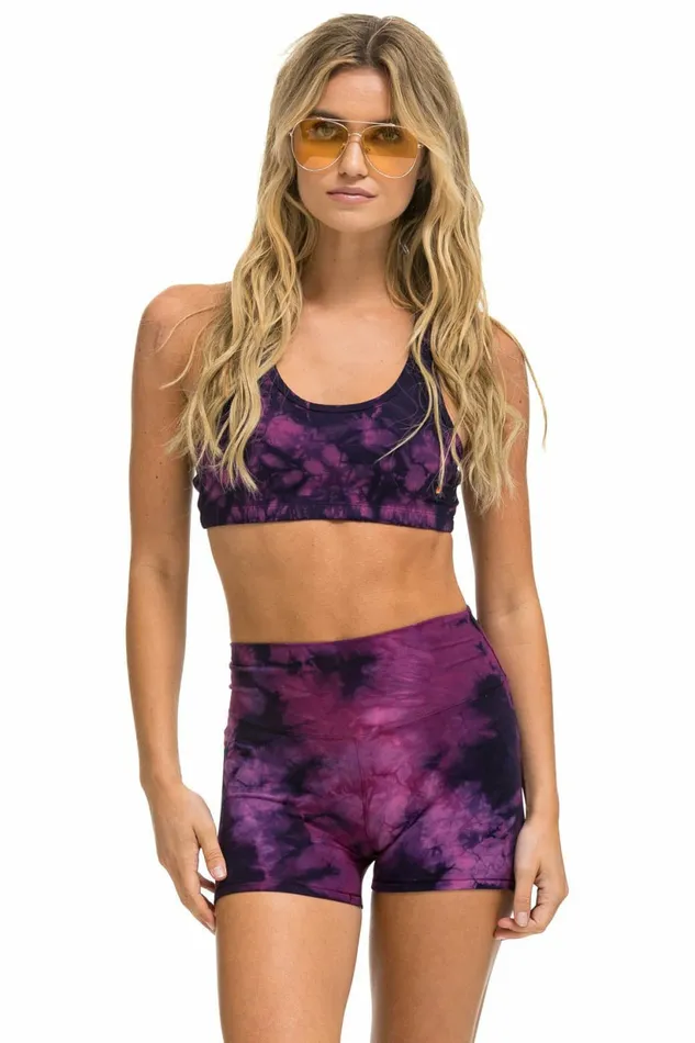 Women HAND DYED SPORTS BRA TIE DYE CRYSTAL ROSE Aviator Nation SportsBras